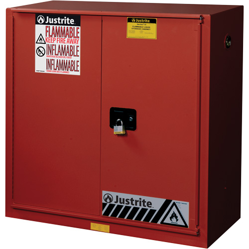 Sure-Grip&reg; EX Combustibles Safety Cabinet for Paint and Ink, 40 gal., 3 Shelves Action Paper