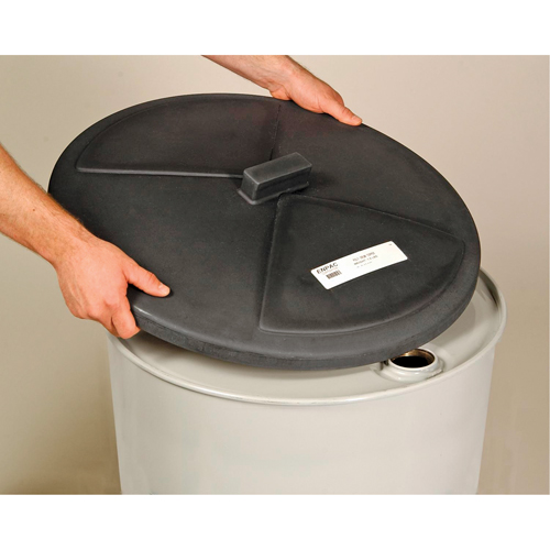 Couvercles Poly-Drum Topper, Convient aux barils 55 gal. US (45,8 gal. imp.) Action Paper