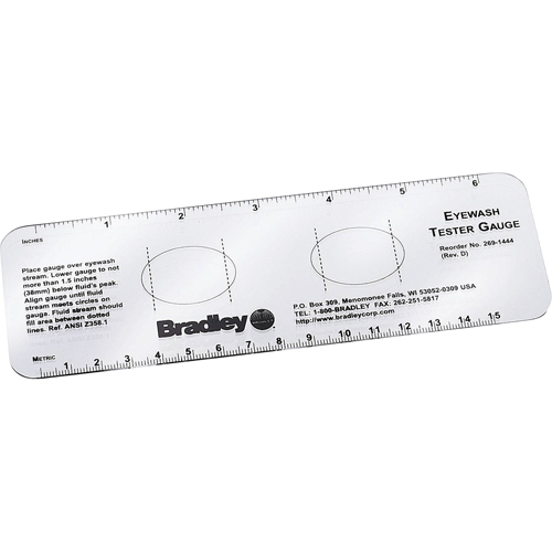 Eyewash Test Gauges Action Paper