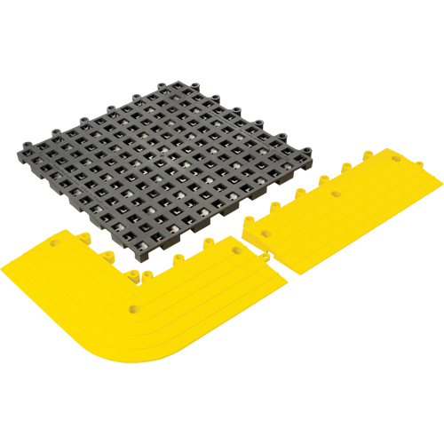 ErgoDeck&reg; General Purpose No. 564 Matting, PVC, 1-1/2' W x 1-1/2' L, 7/8" Thick, Charcoal Action Paper