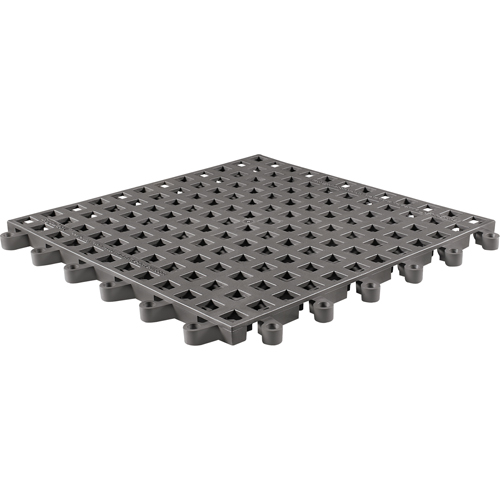 ErgoDeck&reg; General Purpose No. 564 Matting, PVC, 1-1/2' W x 1-1/2' L, 7/8" Thick, Charcoal Action Paper