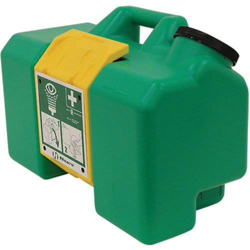 Poste de douche oculaire, Aliment&eacute; par gravit&eacute;, Capacit&eacute; 9 gal., Conformit&eacute; ANSI Z358.1 Action Paper