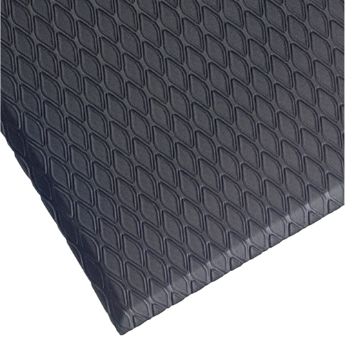 Cushion Max Mats, Diamond, 3' x 5' x 5/8", Charcoal, Nitrile/PVC Action Paper