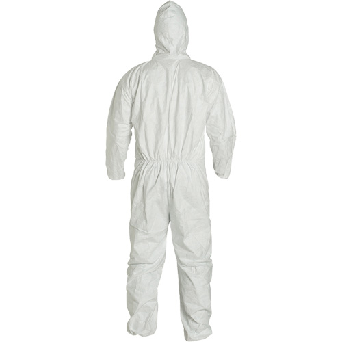 Hooded Coveralls, 4X-Large, White, Tyvek&reg; 400 Action Paper