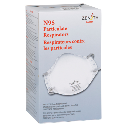 Respirateur contre les particules, N95, Certifi&eacute; NIOSH, Moyen/grand Action Paper
