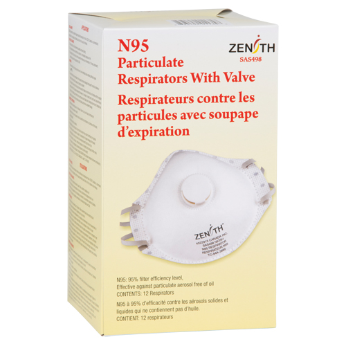 Respirateur contre les particules, N95, Certifi&eacute; NIOSH, Moyen/grand Action Paper