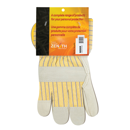 Standard-Duty Dry-Palm Fitters Gloves, Ladies, Grain Cowhide Palm, Cotton Inner Lining Action Paper