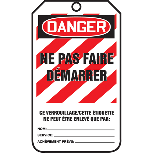 Lockout Tags, Cardstock, 3-1/8" W x 5-7/8" H, French Action Paper