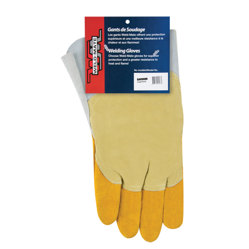 Gants de soudage pour pipelinier, Cuir de vache refendu, Taille Grand Action Paper