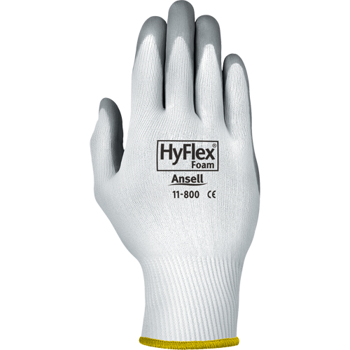 Hyflex&reg; 11-800 Gloves, 8/Medium, Foam Nitrile Coating, 15 Gauge, Nylon Shell Action Paper