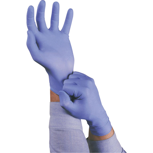 TouchNTuff&reg; 92-675 Gloves, Small, Nitrile, 5-mil, Powder-Free, Blue Action Paper