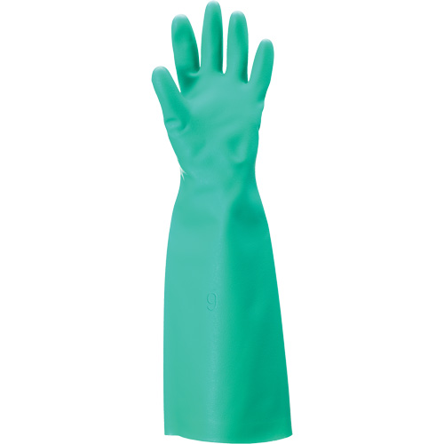Gants Solvex 37-185, Taille T-Grand/10, 18" lo, Nitrile, 22 mils Action Paper