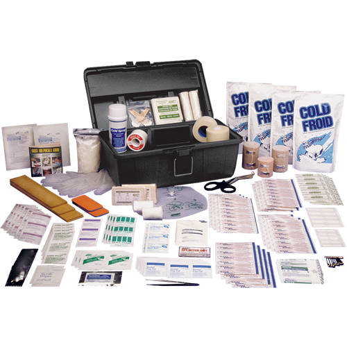 Trousses de premiers soins pour athl&egrave;tes, Dispositif m&eacute;dical Classe 1, Boîte en plastique Action Paper