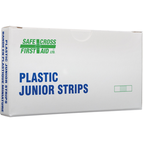 Junior Strips Bandages, Rectangular/Square, 18", Plastic, Sterile Action Paper
