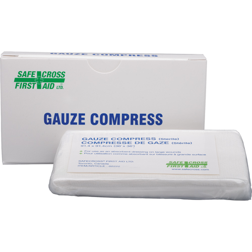 Gauze Compress, Pad, 36" L x 36" W, Sterile, Medical Device Class 1 Action Paper