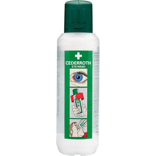 Cederroth Eyewash Solution, Full Bottle, 500 ml Action Paper