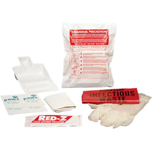 Trousses de nettoyage de d&eacute;versements liquides, Mati&egrave;res dangereuses, Sac Action Paper
