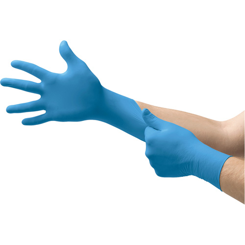 Disposable Gloves, Small, Nitrile, 5-mil, Powdered, Blue Action Paper