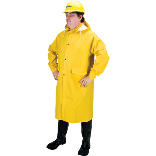 RZ200 Long Rain Coat, Polyester, X-Large, Yellow Action Paper