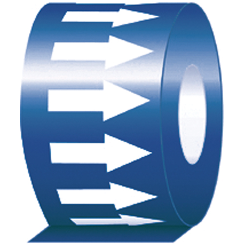 Pipe Marker, 108', White on Blue Action Paper