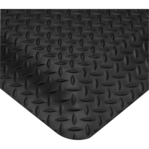 Tapis Smart No 497, Losange, 2' x 3' x 5/8", Noir, PVC Action Paper