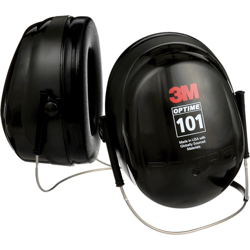 Peltor Optime 101 Series Earmuffs, Neckband, 26 NRR dB Action Paper