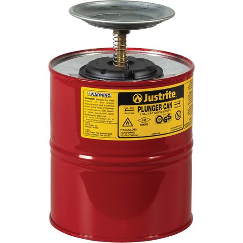 Plunger Cans, 1 US gal. Capacity Action Paper
