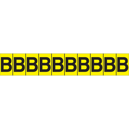 Individual Adhesive Letter Markers, B, 1" H, Black on Yellow Action Paper