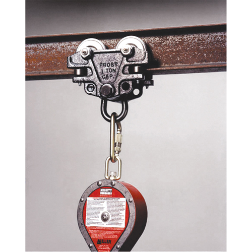 Miller&reg; Anchorage Connector Beam Trolley Adapter Kit, I-Beam/Steel, Permanent Use Action Paper