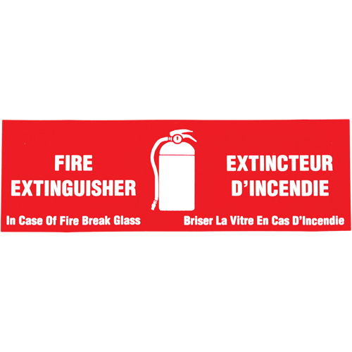 &eacute;tiquette  Fire Extinguisher / Extincteur d'incendie , 2" x 6", Vinyle, Bilingue avec pictogramme Action Paper