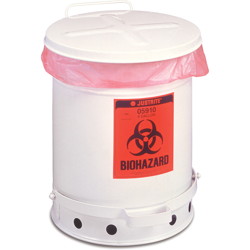 Biohazard Waste Container, 6 gal Capacity Action Paper