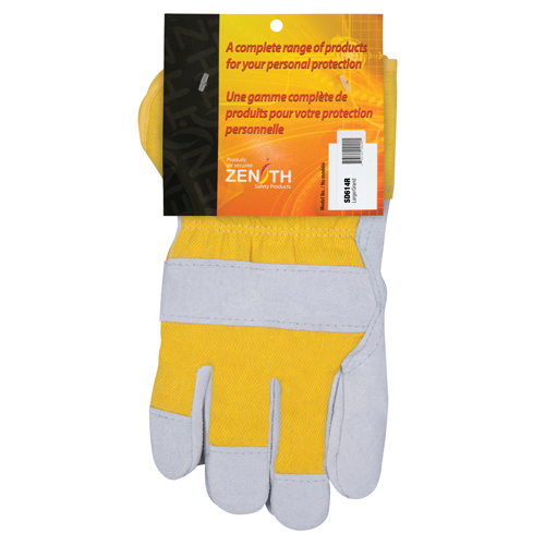 Winter-Lined Fitters Gloves, Large, Split Cowhide Palm, Boa Inner Lining Action Paper