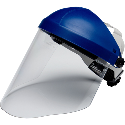 Ratchet Headgear with Faceshield, Polycarbonate, Ratchet Suspension Action Paper