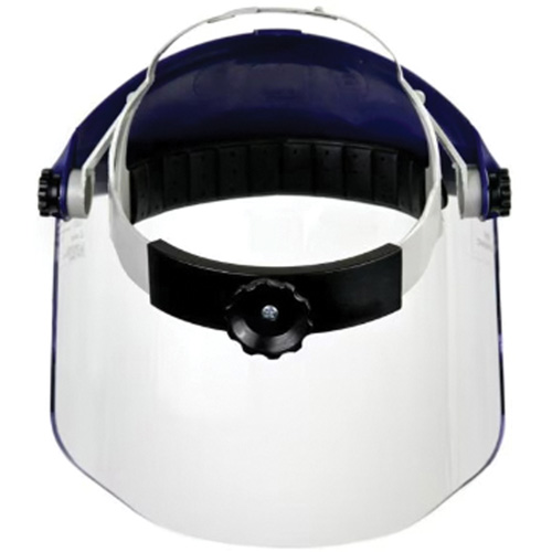 Ratchet Headgear with Faceshield, Polycarbonate, Ratchet Suspension Action Paper