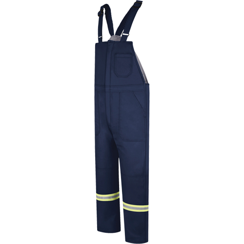 Deluxe Insulated Bib Overalls with Reflective Striping, 3X-Large, Navy Blue Action Paper