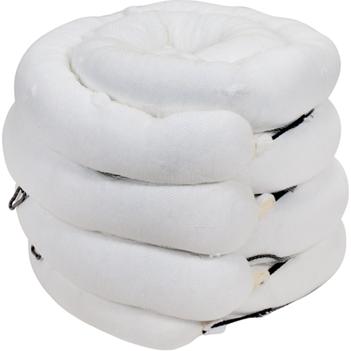 Premium Sorbent Boom, Oil Only, 10' L x 5" W, 35 Gal. Absorbancy, 4 /Pack Action Paper