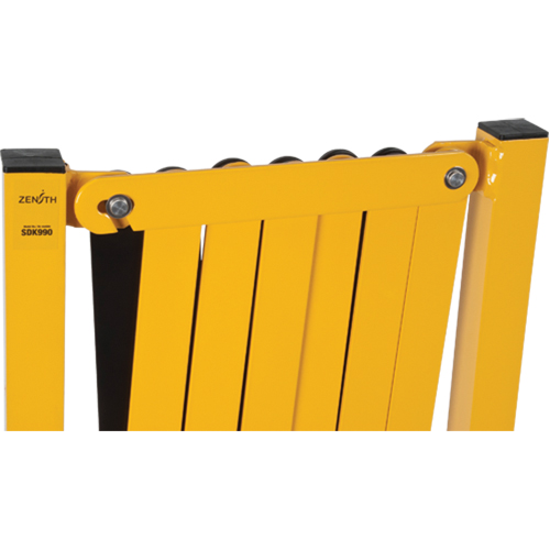 Expandable Barrier, 37" H x 11' L, Black/Yellow Action Paper