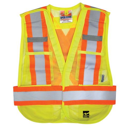Veste d&eacute;tachable Open Road, Jaune lime haute visibilit&eacute;, Polyester Action Paper