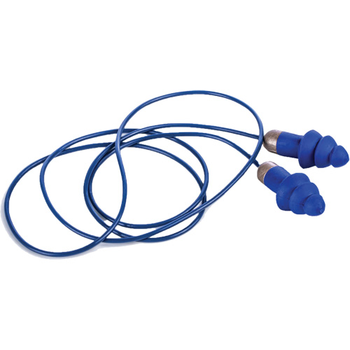 Rockets&reg; Metal Detectable Reusable Earplugs, Corded, One-Size, Bulk - Plastic Case, 27 NRR dB Action Paper