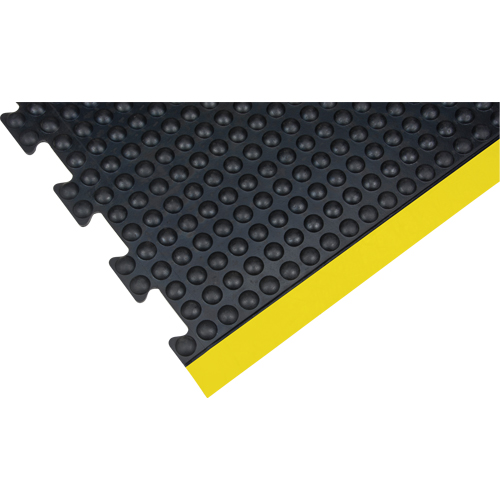 Tapis antifatigue en d&ocirc;me, &agrave; bulles, 3' x 4' x 1/2", Noir, Caoutchouc Action Paper