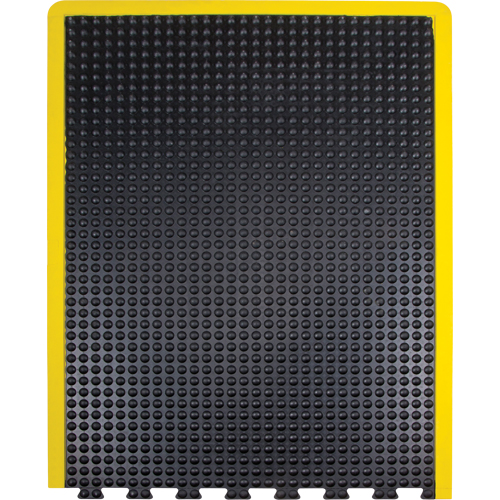 Anti-Fatigue Dome Matting, Bubbled, 3' x 4' x 1/2", Black, Rubber Action Paper