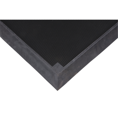 Foot Sanitizing Matting, Rubber, 2-2/3' W x 3-1/4' L x 2-1/2" Thick, Black Action Paper