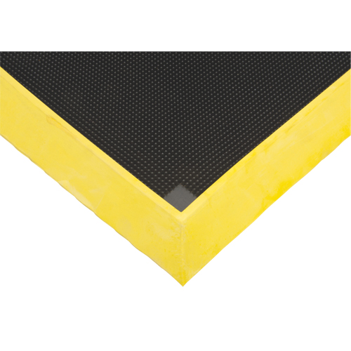 Foot Sanitizing Matting, Rubber, 2-2/3' W x 3-1/4' L x 2-1/2" Thick, Yellow Action Paper