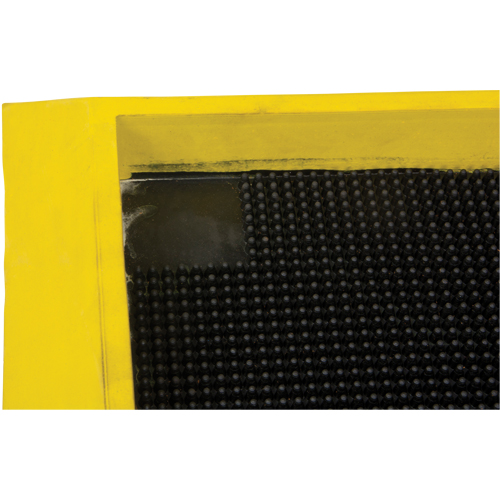 Foot Sanitizing Matting, Rubber, 2-2/3' W x 3-1/4' L x 2-1/2" Thick, Yellow Action Paper