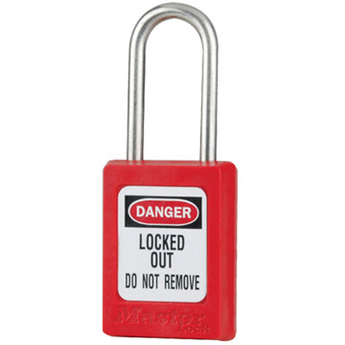 Cadenas de s&eacute;curit&eacute; S31 Zenex, Rouge, Cl&eacute;s identiques, Thermoplastique, Largeur de 1-3/8" Action Paper