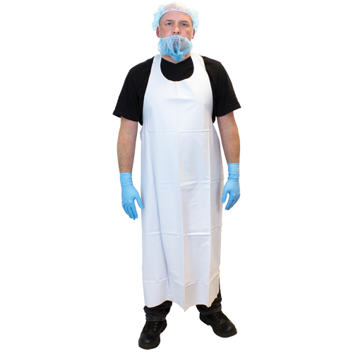 Vinyl Aprons, Vinyl, White, 35" W x 45" L Action Paper