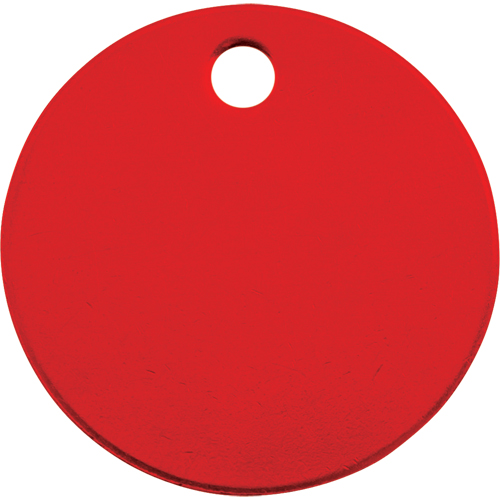 Blank Tags, Aluminum, 1.5" dia Action Paper