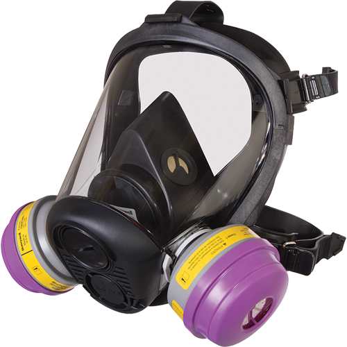 North&reg; RU6500 Series Full Facepiece Respirator, Silicone, Medium Action Paper
