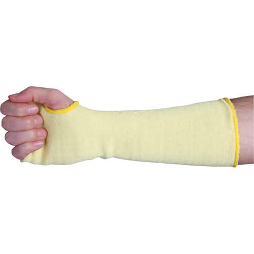 2-Ply Cut-Resistant Sleeves, Kevlar&reg;, 22", ANSI/ISEA 105 Level 3, Yellow Action Paper
