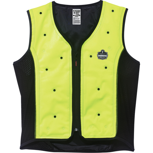 Chill-Its&reg; 6685 Dry Evaporative Cooling Vests, Large, High Visibility Lime-Yellow Action Paper